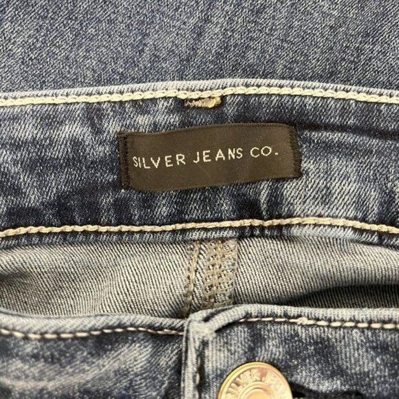 Silver Elyse Mid-Rise Slim Bootcut Jeans Size 29x31 Classic Versatile Essential - Picture 8 of 12